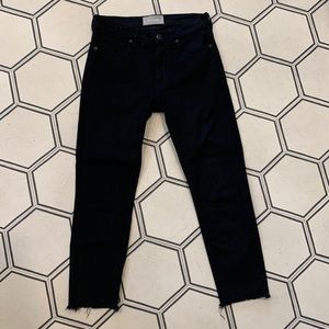Everlane black frayed jeans